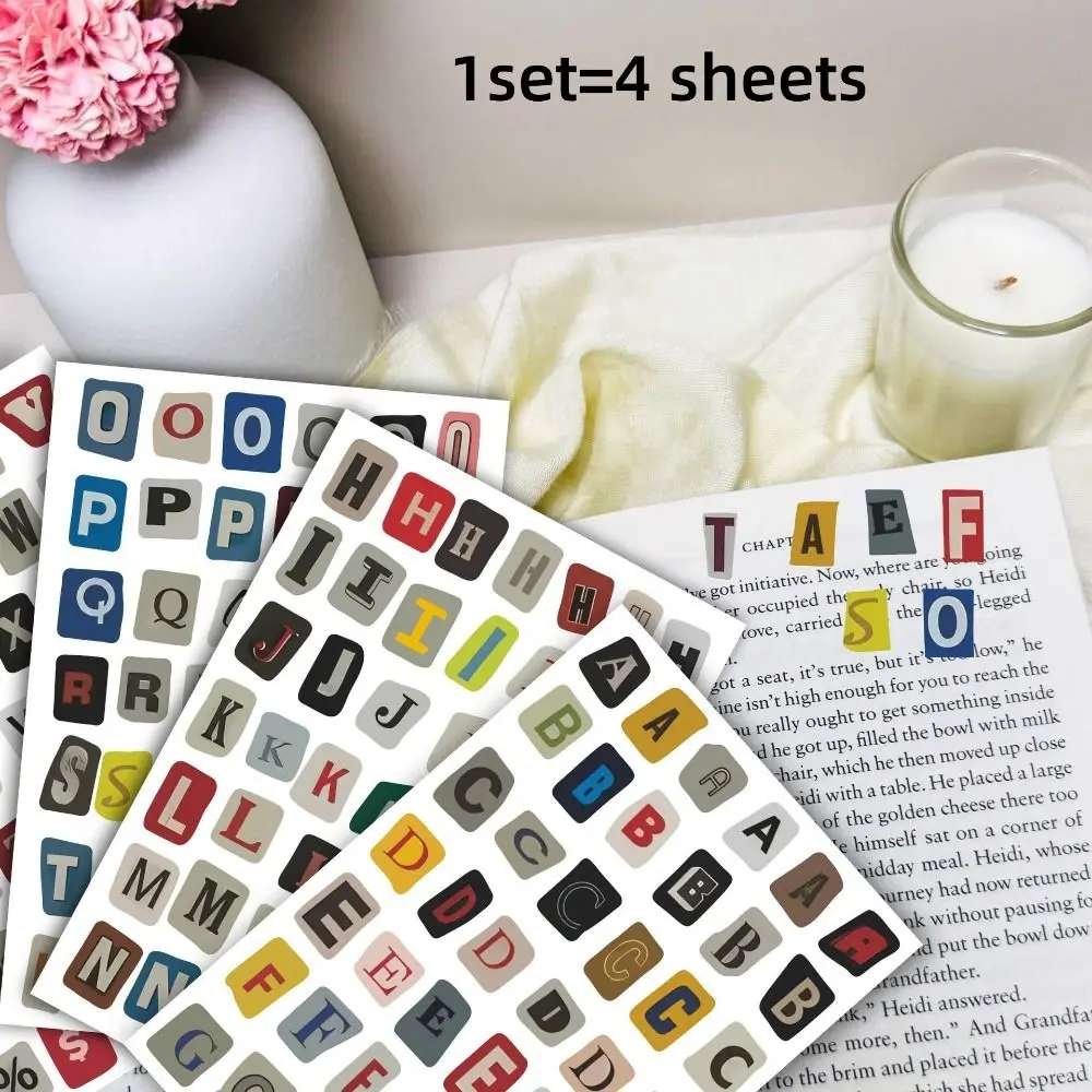 181pcs/4-Sheet English Alphabet Stickers Decorative Collage Korea Ins Style Number Symbol Stickers Vintage Aesthetic
181pcs/4-Sheet English Alphabet Stickers Decorative Collage Korea Ins Style Number Symbol Stickers Vintage Aesthetic
