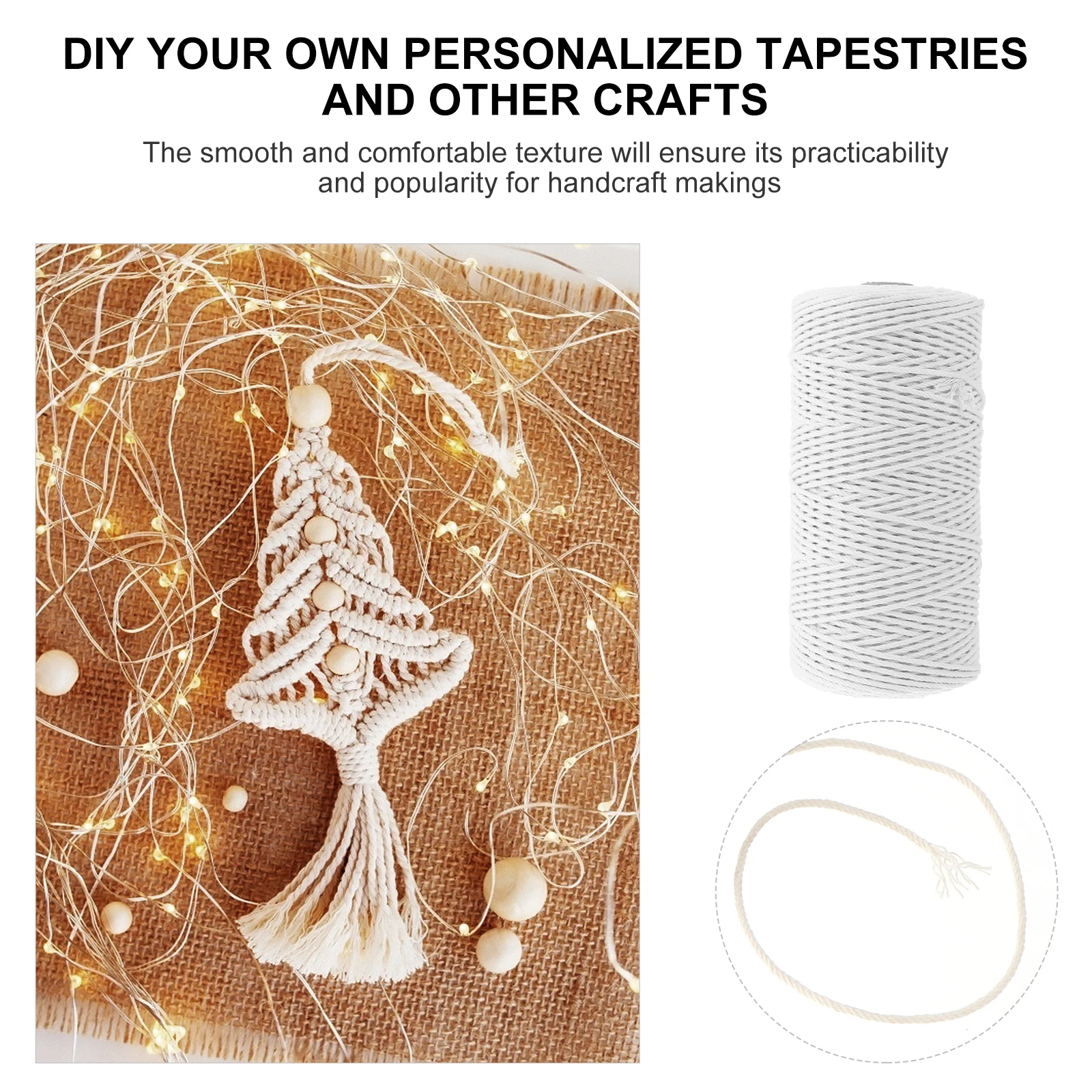 Braided Rope Cotton DIY Hanging Tapestry Accessory Artificial Cord Wall Basket Cords Premium Material Sturdy Long
Braided Rope Cotton DIY Hanging Tapestry Accessory Artificial Cord Wall Basket Cords Premium Material Sturdy Long