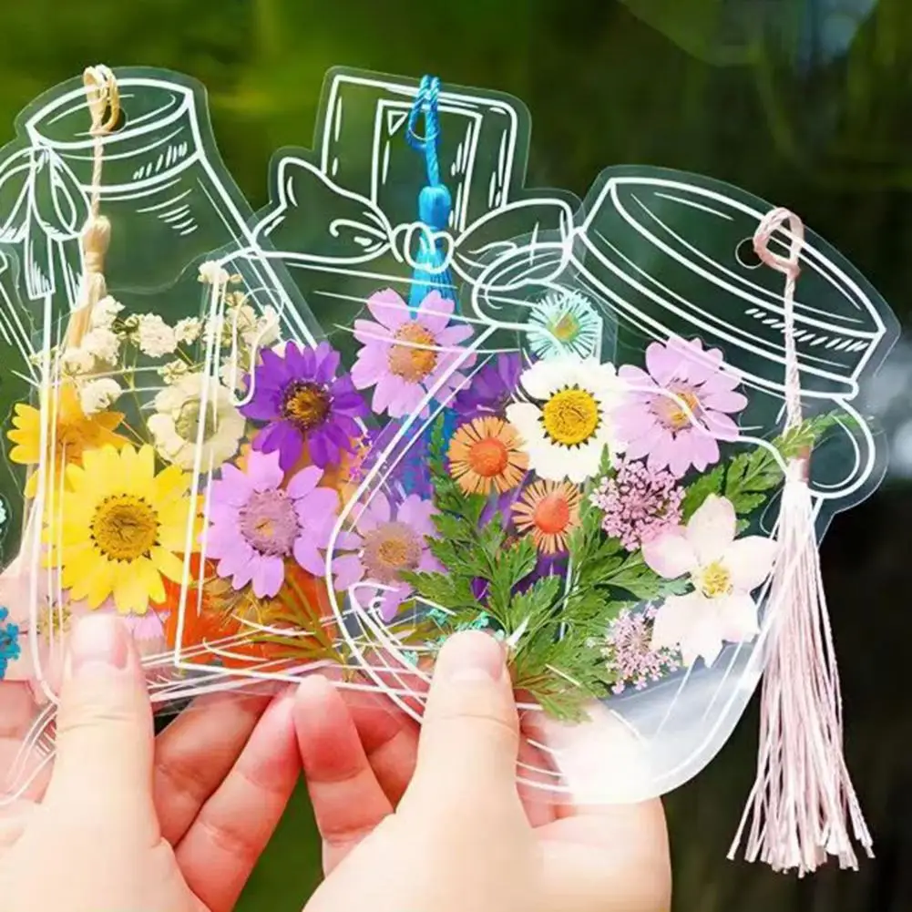 Flower Bookmark Set Pressed Flower Bookmarks with Tassels Jars Stickers Diy Transparent Dried Flower Bookmarks Self-adhesive
Flower Bookmark Set Pressed Flower Bookmarks with Tassels Jars Stickers Diy Transparent Dried Flower Bookmarks Self-adhesive