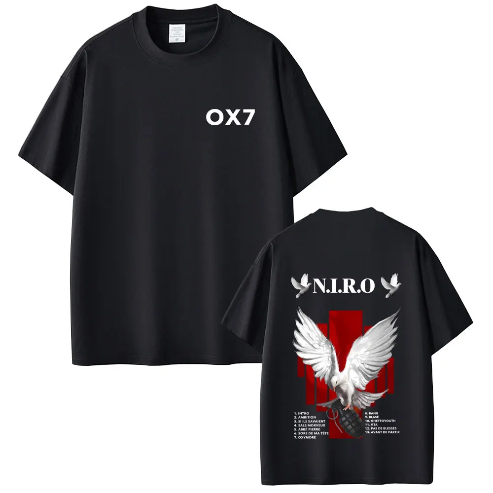 Rapper Niro OX7 Album Graphic T-shirts Summer Men Women Fashion Hip Hop Streetwear Unisex Casual Oversized Soft Cotton T Shirt
Rapper Niro OX7 Album Graphic T-shirts Summer Men Women Fashion Hip Hop Streetwear Unisex Casual Oversized Soft Cotton T Shirt