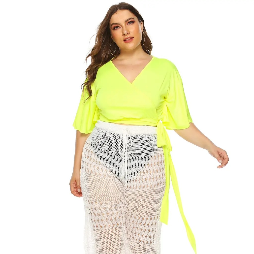 Модная однотонная короткая куртка больших размеров в европейском и американском стиле с v-образным вырезом и рукавами «летучая мышь» флуоресцентный 190511 
Модная однотонная короткая куртка больших размеров в европейском и американском стиле с v-образным вырезом и рукавами «летучая мышь» флуоресцентный 190511