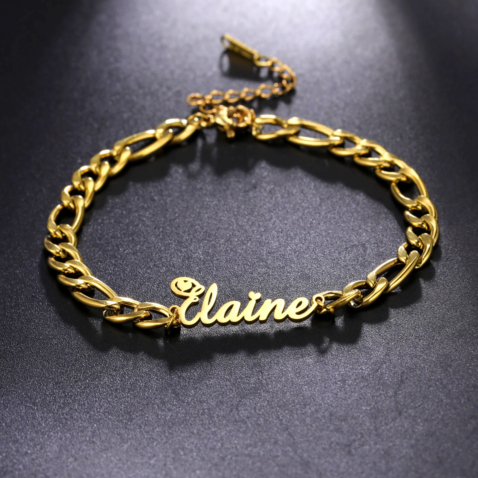 Браслет с именем на заказ для женщин и девушек, персонализированные украшения из нержавеющей стали, цепочка Фигаро 6 мм, браслеты с подвеской для мужчин, подарки с именем
Браслет с именем на заказ для женщин и девушек, персонализированные украшения из нержавеющей стали, цепочка Фигаро 6 мм, браслеты с подвеской для мужчин, подарки с именем