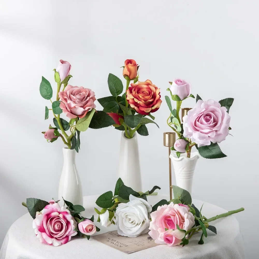 2 heads/branch Beautiful Silk Artificial Rose Flowers Wedding Home Table Decor Bud Arrange Fake Plant Valentine's Day Presents
2 heads/branch Beautiful Silk Artificial Rose Flowers Wedding Home Table Decor Bud Arrange Fake Plant Valentine's Day Presents