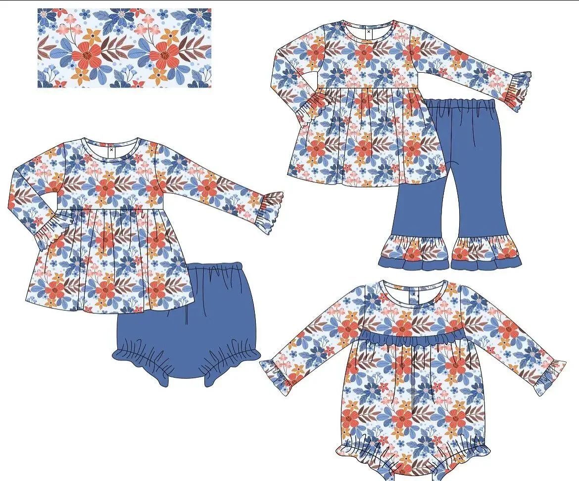 New high-quality children's set long-sleeved lace floral print trousers lace girl set shorts elastic set baby romper
New high-quality children's set long-sleeved lace floral print trousers lace girl set shorts elastic set baby romper
