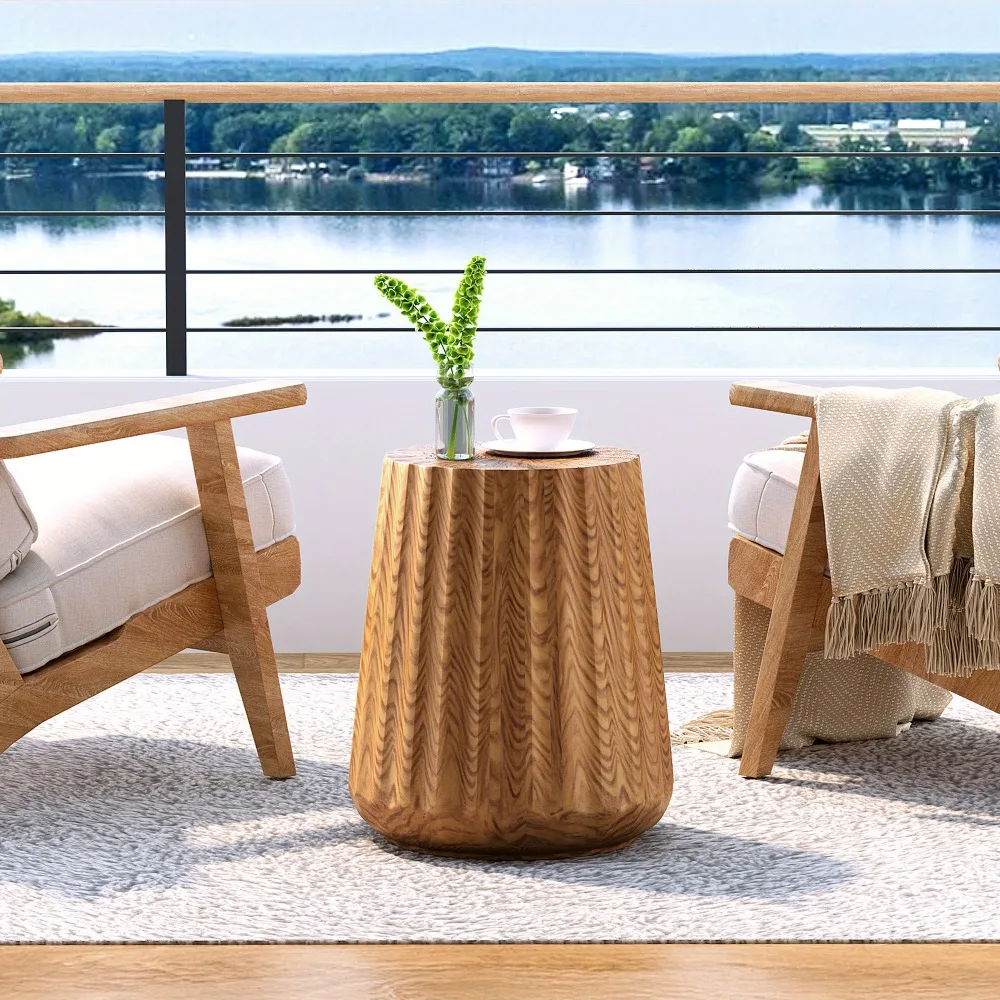 Outdoor Round Side Table- Indoor Lightweight Concrete Faux Wood Accent Table- Patio Coffee Table, Garden Foot Stool, Porch Shoe& Plant Stand- Deck, Terrace And Living Room Decor
Outdoor Round Side Table- Indoor Lightweight Concrete Faux Wood Accent Table- Patio Coffee Table, Garden Foot Stool, Porch Shoe& Plant Stand- Deck, Terrace And Living Room Decor