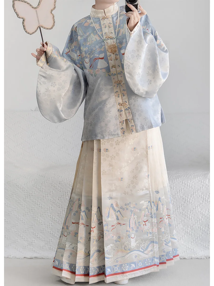 Оригинальный дизайн Северного сияния Ming Dynas Sle Женская юбка ханьфу Полный комплект для взрослых Традиционная китайская моя с высокой талией ...
Оригинальный дизайн Северного сияния Ming Dynas Sle Женская юбка ханьфу Полный комплект для взрослых Традиционная китайская моя с высокой талией ...