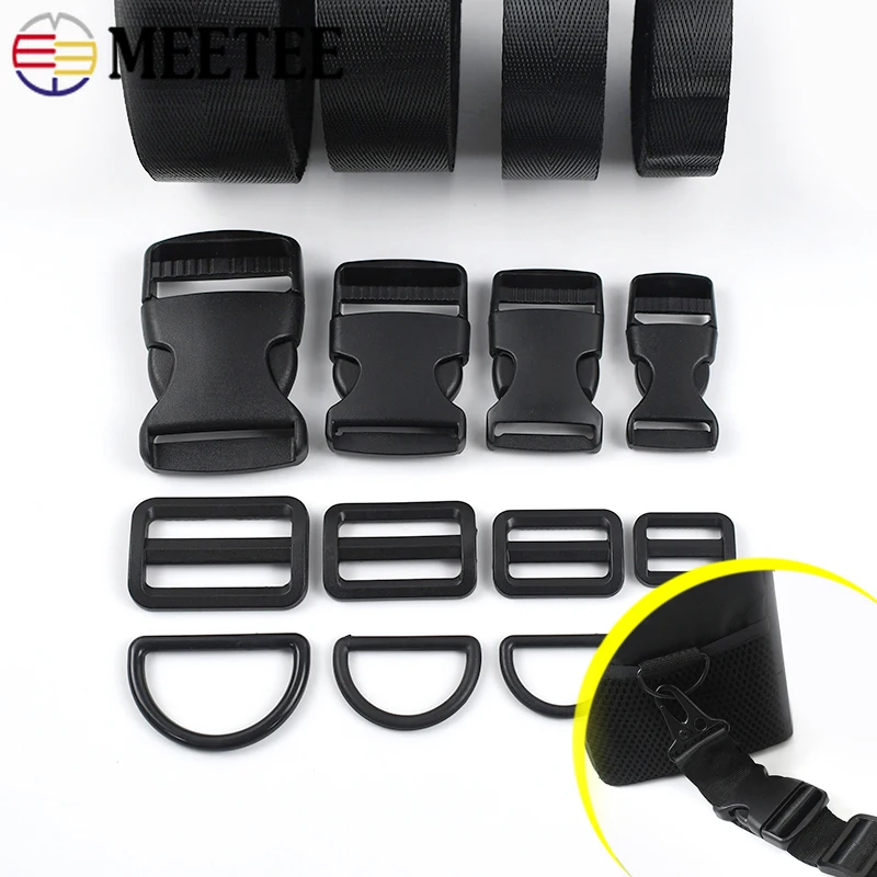 1-5Sets Meetee 20-38mm Plastic Release Buckle D Ring Nylon Webbing Black Tri Glide Slider Dog Collar Repair Kit Bag Strap Hook
1-5Sets Meetee 20-38mm Plastic Release Buckle D Ring Nylon Webbing Black Tri Glide Slider Dog Collar Repair Kit Bag Strap Hook