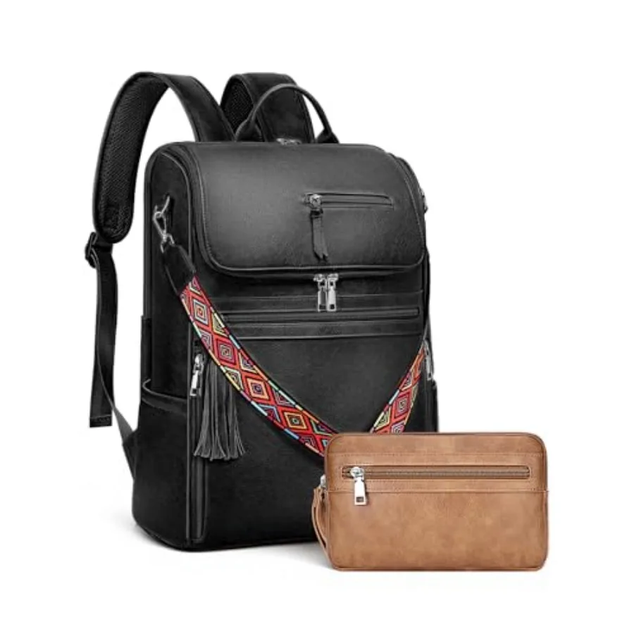 SYTRAH Leather Laptop Backpack for Women Designer Laptop Bag, 16.5 inch Travel Computer Backpacks with Tassel for Work Business
SYTRAH Leather Laptop Backpack for Women Designer Laptop Bag, 16.5 inch Travel Computer Backpacks with Tassel for Work Business