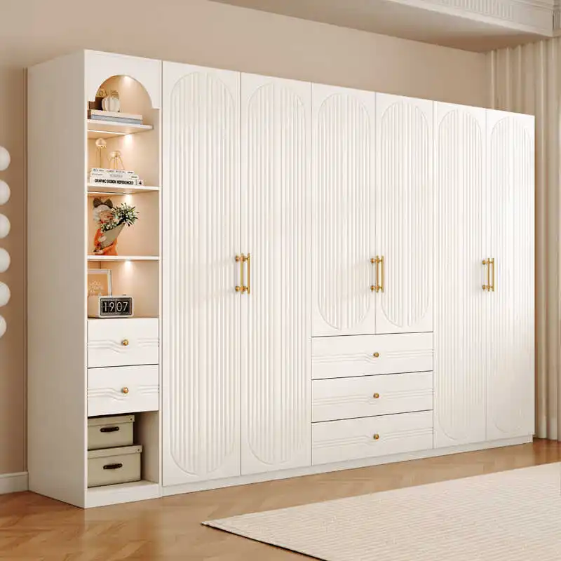 Large Capacity Modern Bedroom Wardrobe with Drawers Shelves and Rod for Clothes Storage Armoire Cabinet Almirah Home Usepromote
Large Capacity Modern Bedroom Wardrobe with Drawers Shelves and Rod for Clothes Storage Armoire Cabinet Almirah Home Usepromote