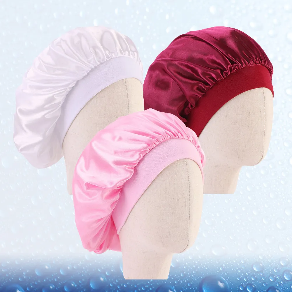 3Pcs Satin Night Bonnet for Kids Wide Brim Soft Cap Comfortable Sleep Hat for Children Hair Protection (White Pink Wine Red)
3Pcs Satin Night Bonnet for Kids Wide Brim Soft Cap Comfortable Sleep Hat for Children Hair Protection (White Pink Wine Red)