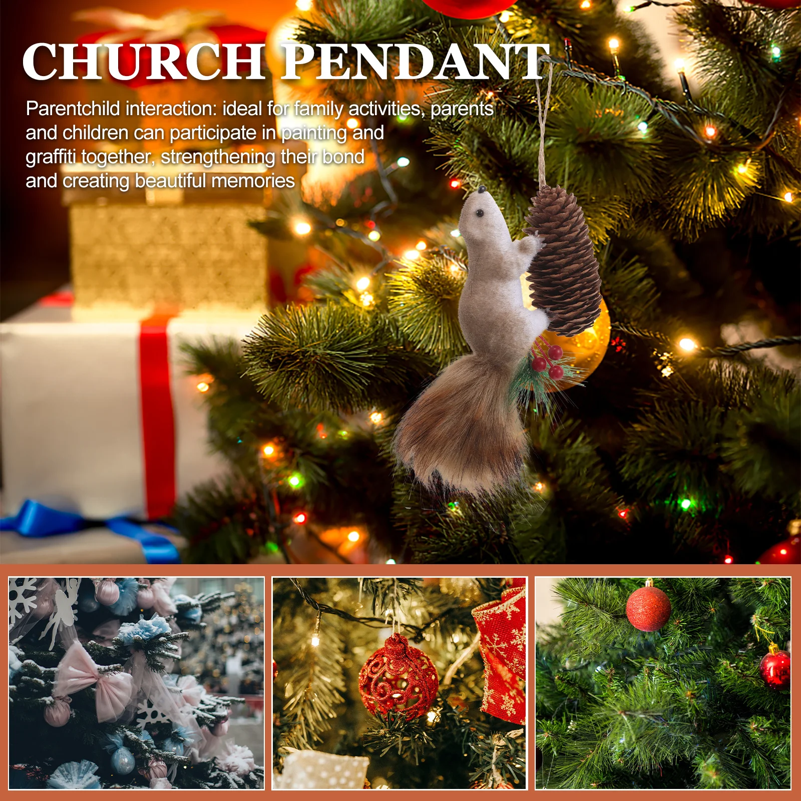 2Pcs Squirrel Christmas Tree Hanging Ornament Lightweight Simulation Pendant for Holiday Party Home Decoration 
2Pcs Squirrel Christmas Tree Hanging Ornament Lightweight Simulation Pendant for Holiday Party Home Decoration