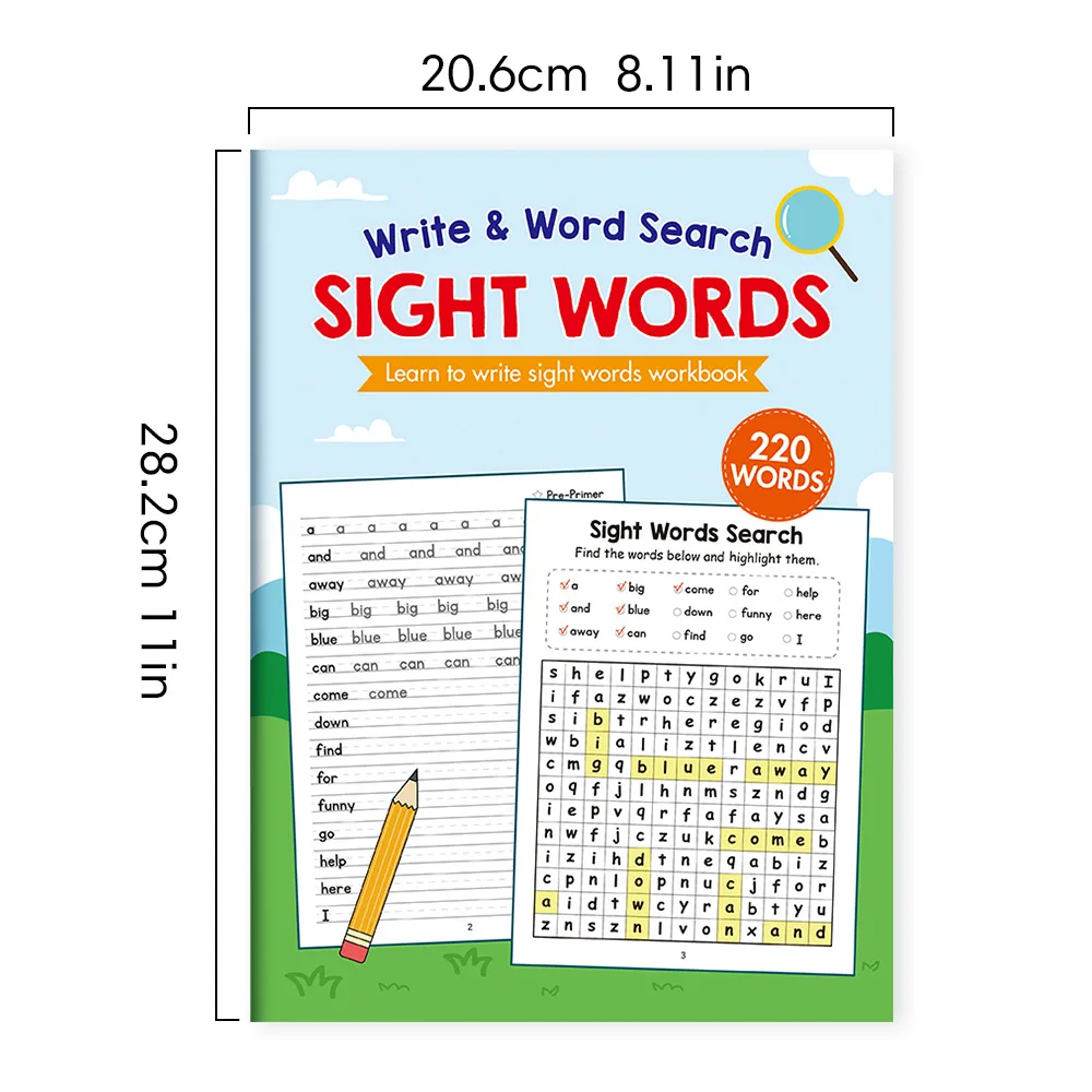 Sight Words Write and Search Game Workbook Preschool English Learning Aids Learn To Read Vocabulary Building Montessori
Sight Words Write and Search Game Workbook Preschool English Learning Aids Learn To Read Vocabulary Building Montessori