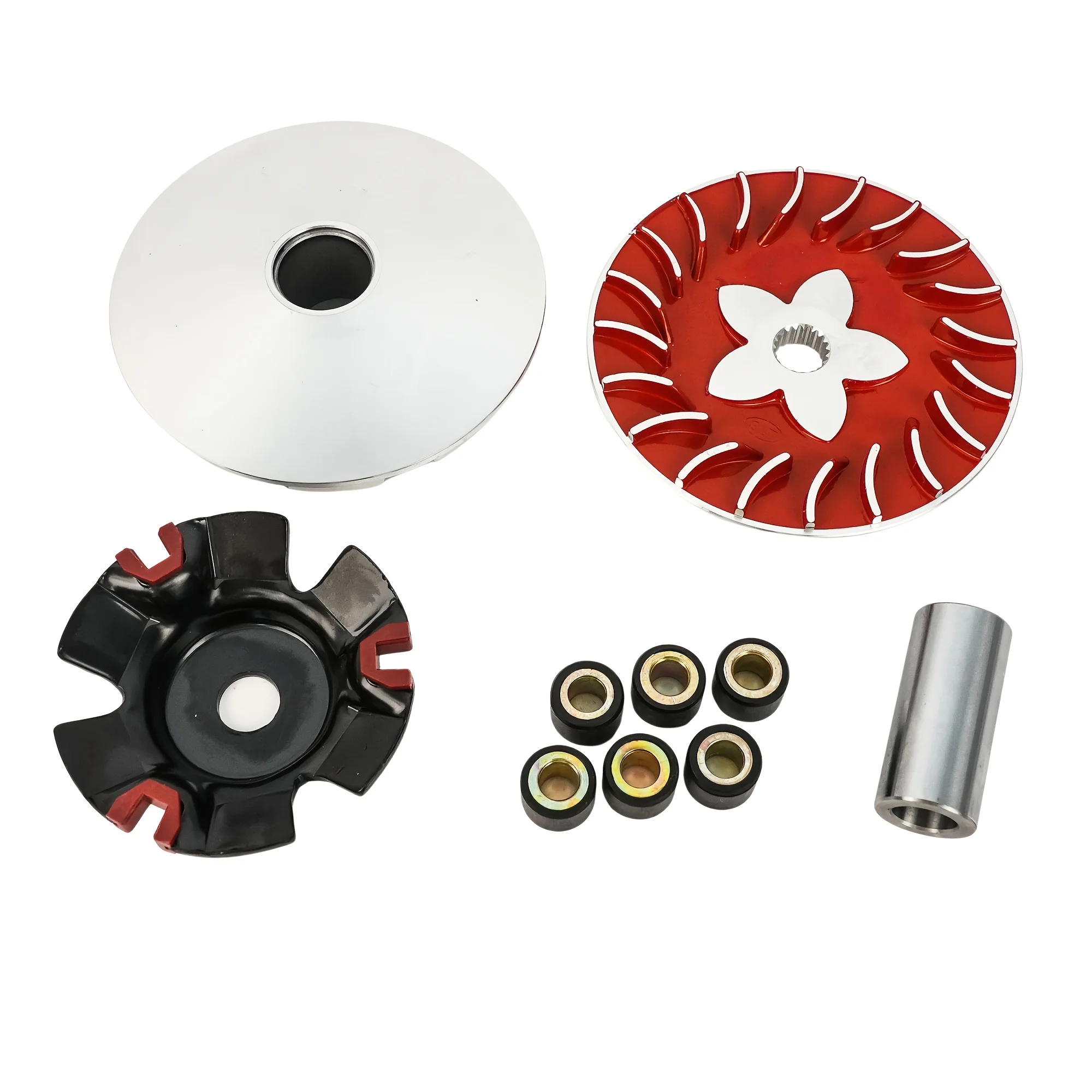 1 set of GY6 125cc 150cc high-performance motorcycle transmission kit with 13g roller weight for China 4-stroke 152QMI 157QMJ
1 set of GY6 125cc 150cc high-performance motorcycle transmission kit with 13g roller weight for China 4-stroke 152QMI 157QMJ