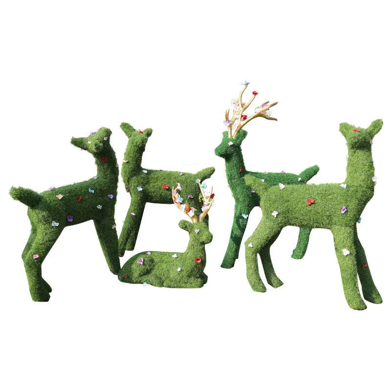Outdoor Green Plant Turf Deer Ornament Fiberglass Green Sculpture Animal Sika Deer Sculpture Public Garden Landscape Garden Lawn
Outdoor Green Plant Turf Deer Ornament Fiberglass Green Sculpture Animal Sika Deer Sculpture Public Garden Landscape Garden Lawn
