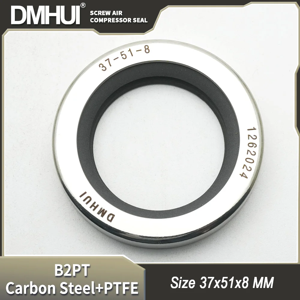 DMHUI Screw Air Compressor Shaft Seals 37x51x8mm B2PT Type - Stainless Steel + PTFE Rubber Double Lip Seal Ring 37-51-8
DMHUI Screw Air Compressor Shaft Seals 37x51x8mm B2PT Type - Stainless Steel + PTFE Rubber Double Lip Seal Ring 37-51-8