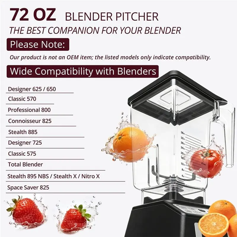 Сменный кувшин-стакан ABBK-Professional Commercial Series для Blendtec Wildside+ Classic Designer, 72 унции
Сменный кувшин-стакан ABBK-Professional Commercial Series для Blendtec Wildside+ Classic Designer, 72 унции
