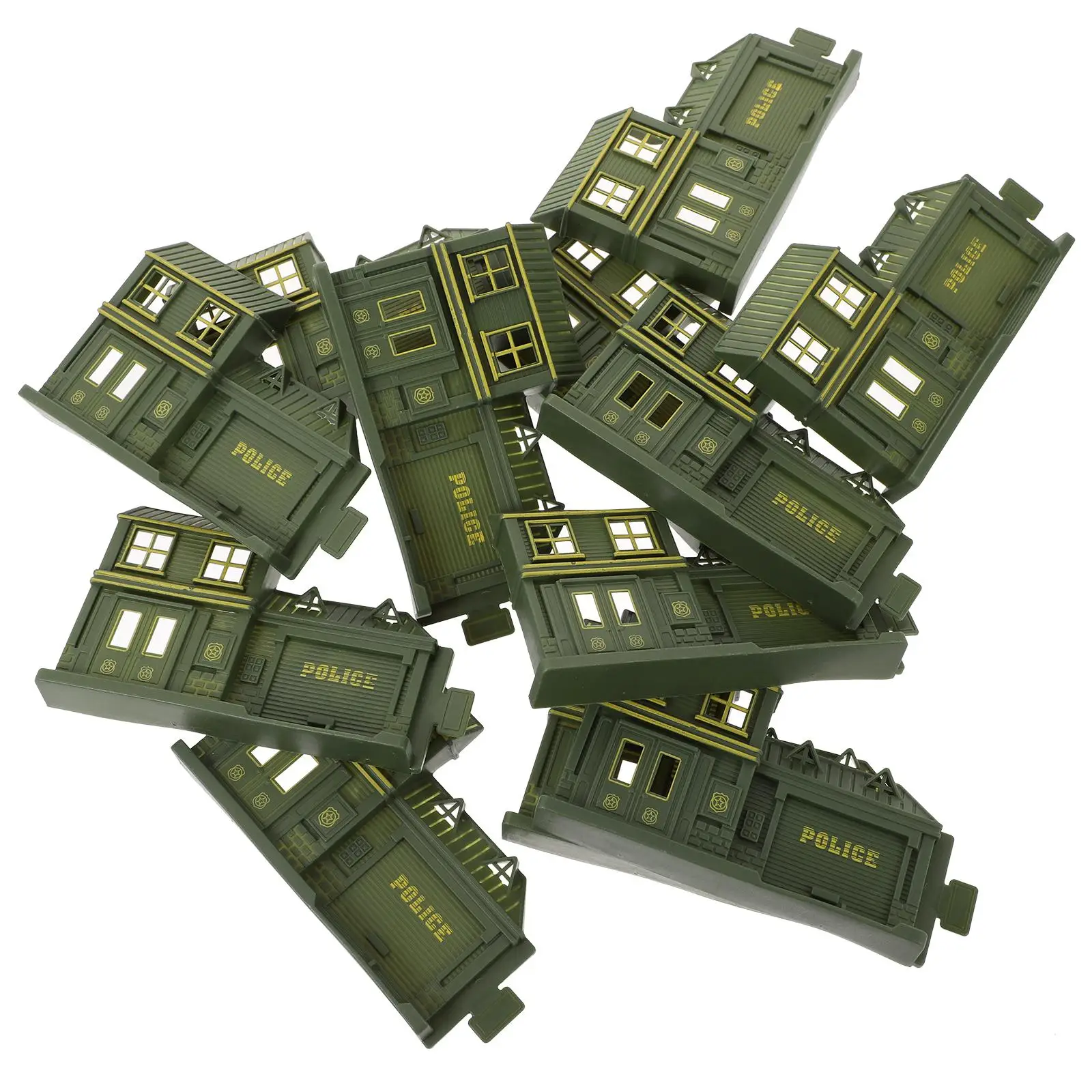 12 Pcs Mini Police Station Decorative Models Simulated Sand Table Building Green Child Home Decor Plastic Craftsmanship
12 Pcs Mini Police Station Decorative Models Simulated Sand Table Building Green Child Home Decor Plastic Craftsmanship
