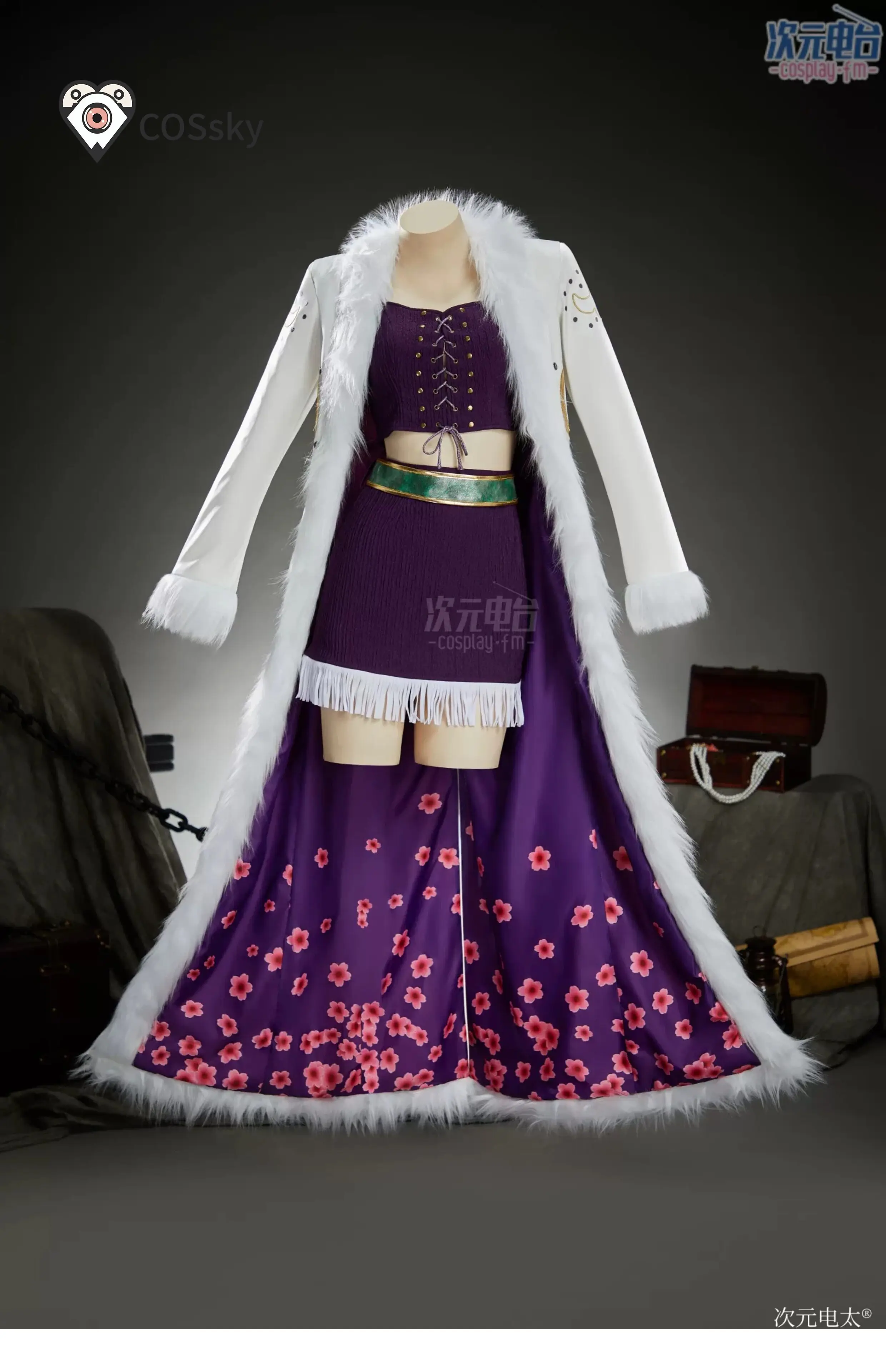 Anime OP Nico Robin Cosplay Women Miss All Sunday Live action film television Costume hat cloak skirt Halloween new uniforms
Anime OP Nico Robin Cosplay Women Miss All Sunday Live action film television Costume hat cloak skirt Halloween new uniforms