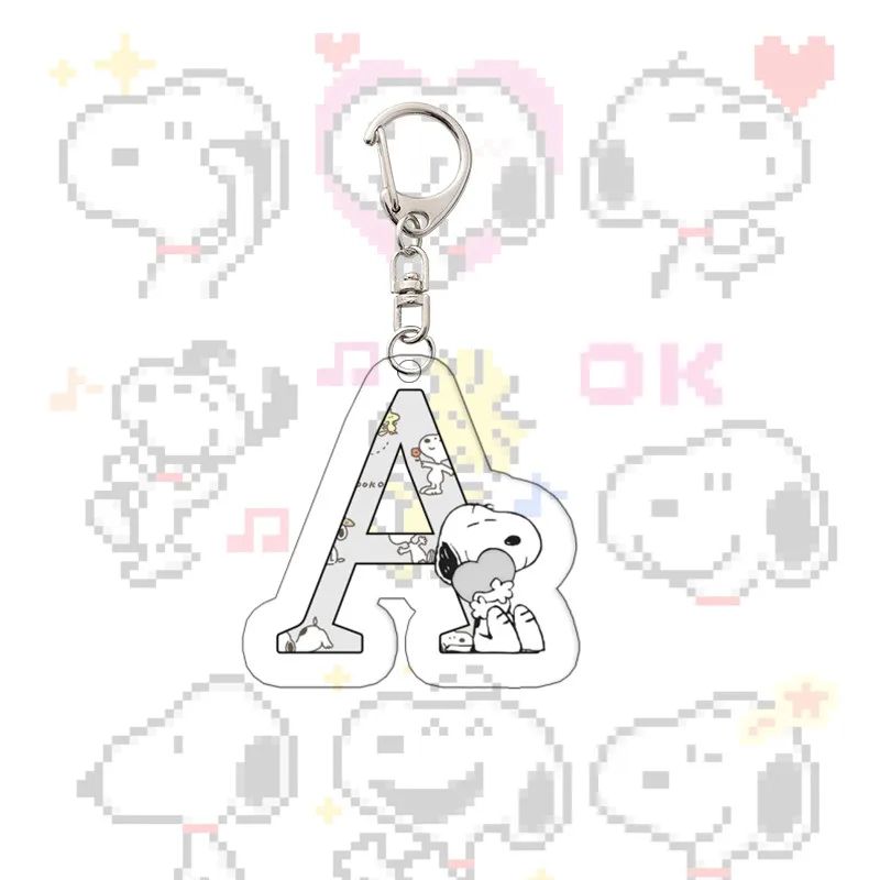 Брелок Snoopy с буквенным именем, изысканная студенческая сумка Kawaii, брелок для ключей, украшение, аксессуары, подвеска, креативный рождественский подарок для мальчика
Брелок Snoopy с буквенным именем, изысканная студенческая сумка Kawaii, брелок для ключей, украшение, аксессуары, подвеска, креативный рождественский подарок для мальчика