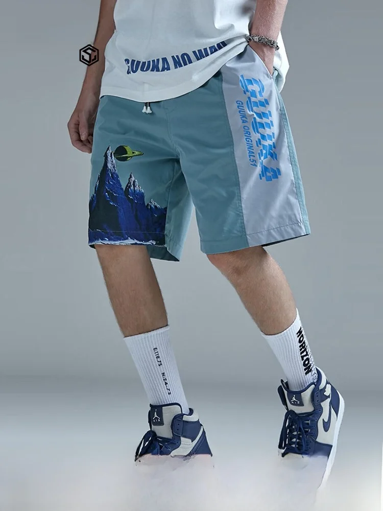 GuukaTech Outdoor Sports Casual Shorts Men Summer Elastic Rope Mountain Letter Print Five-Quarter Length Straight Leg Fit
GuukaTech Outdoor Sports Casual Shorts Men Summer Elastic Rope Mountain Letter Print Five-Quarter Length Straight Leg Fit