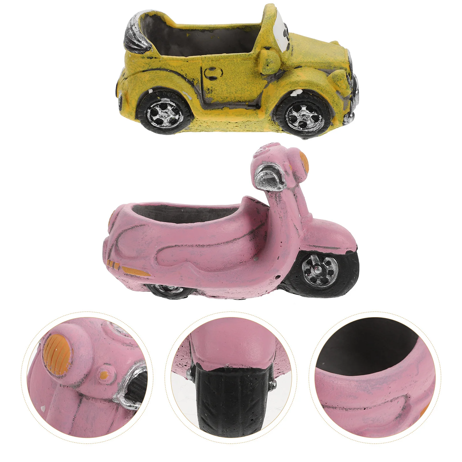 2Pcs Cartoon Car Flowerpots Vintage Style Succulent Plant Holders Desktop Decorative Containers Home Office Garden Decoration
2Pcs Cartoon Car Flowerpots Vintage Style Succulent Plant Holders Desktop Decorative Containers Home Office Garden Decoration
