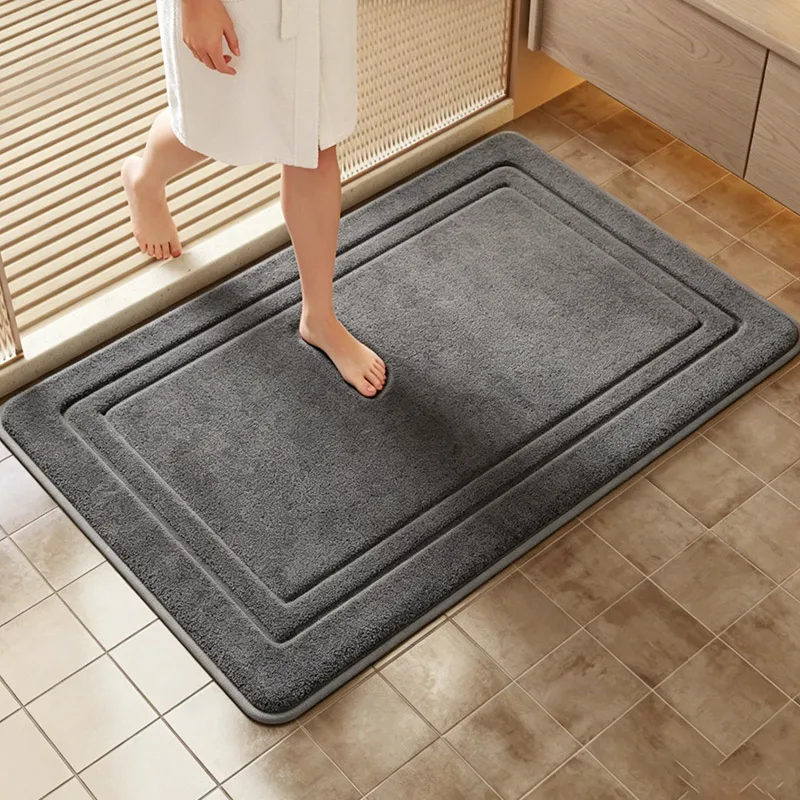 ultra soft fast absorbent bath rug, thick cozy flannel mat, non-slip granular backing for shower and bathtub, gray
ultra soft fast absorbent bath rug, thick cozy flannel mat, non-slip granular backing for shower and bathtub, gray