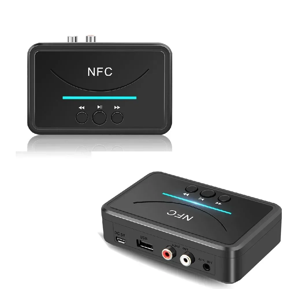 Bluetooth5.0 Wireless Audio Receiver with NFC AUX function 3.5mm USB Smart Playback Stereo Wireless Adapter For Car Kit Speaker
Bluetooth5.0 Wireless Audio Receiver with NFC AUX function 3.5mm USB Smart Playback Stereo Wireless Adapter For Car Kit Speaker