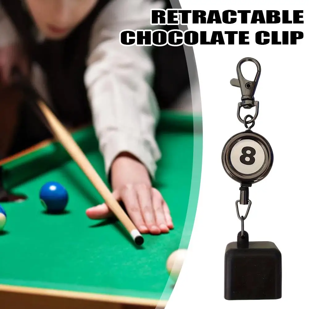 Retractable Billiard Chalk Holder 8-ball Design Belt Clip Snooker Pool Cue Chalk Storage Clip Billiards Game Accessories
Retractable Billiard Chalk Holder 8-ball Design Belt Clip Snooker Pool Cue Chalk Storage Clip Billiards Game Accessories