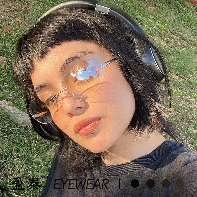 Ins Vintage High-grade Oval Rimless Sunglasses Women's Y2K Metal Summer Sun Glasses Outdoor Sports MJ0541
Ins Vintage High-grade Oval Rimless Sunglasses Women's Y2K Metal Summer Sun Glasses Outdoor Sports MJ0541