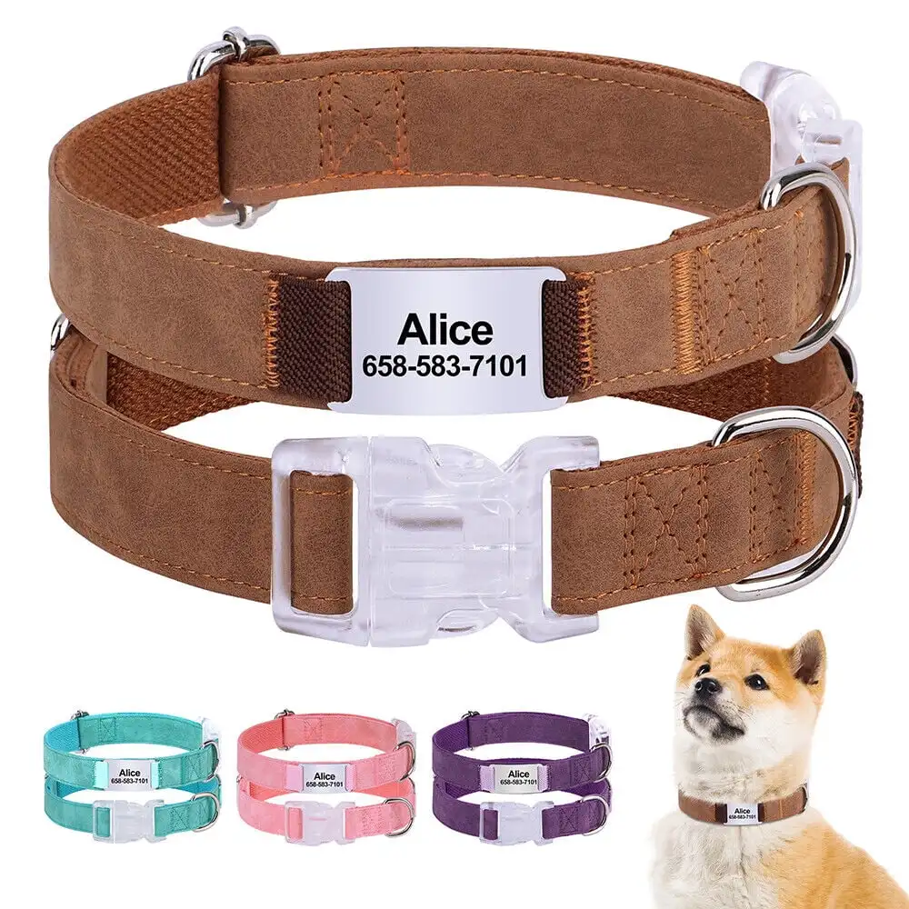 Personalized Dog Collar with Name Tag Pet Engraved Adjustable Pet Collar PU Cat Collar for All Size Dog
Personalized Dog Collar with Name Tag Pet Engraved Adjustable Pet Collar PU Cat Collar for All Size Dog