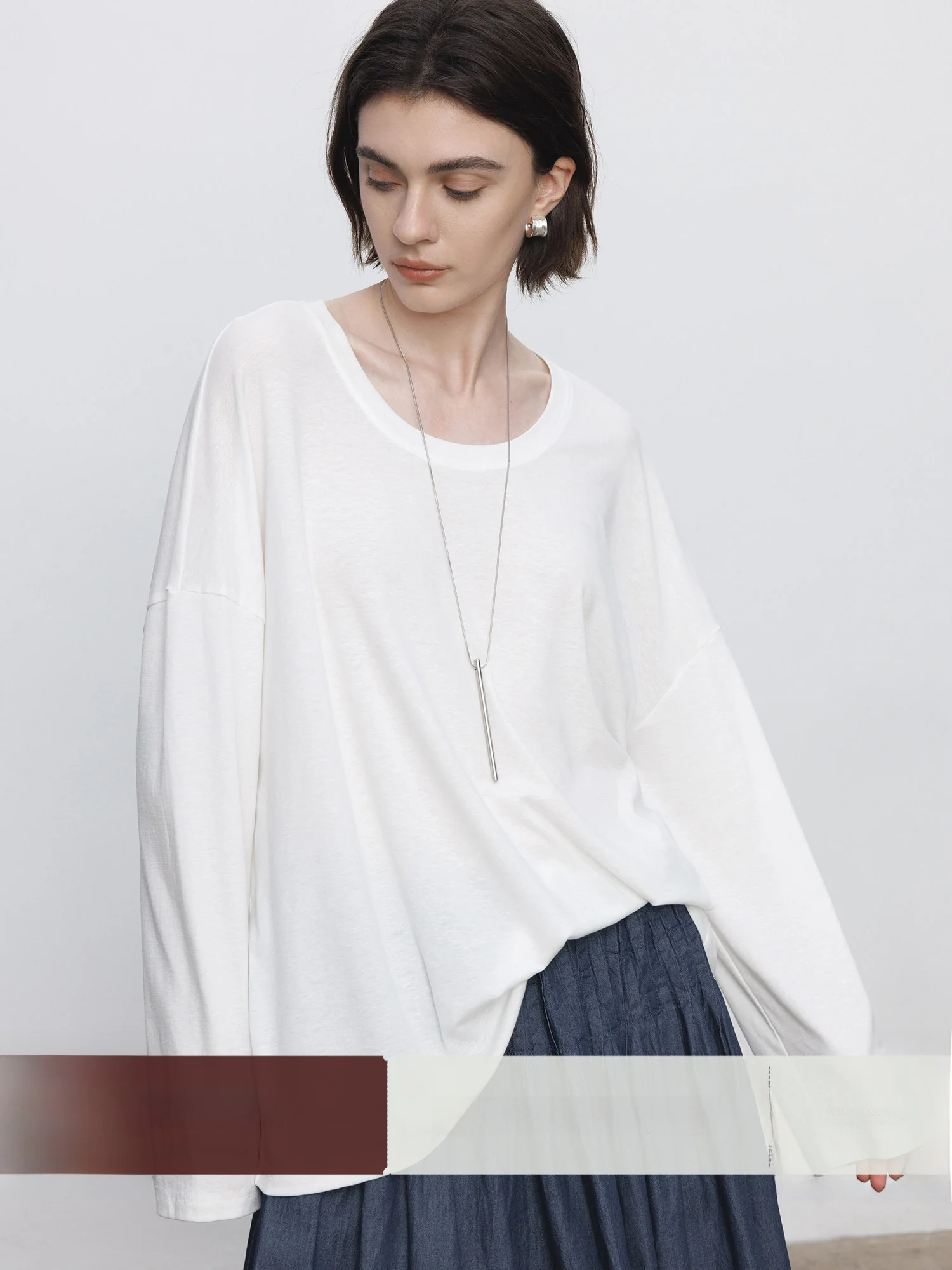 White Loose Fit round Neck T-Shirt Women's Spring Summer Casual Style Lenzing Lyocell Fiber 92% Linen 4.8% Spandex 3.2% Base ...
White Loose Fit round Neck T-Shirt Women's Spring Summer Casual Style Lenzing Lyocell Fiber 92% Linen 4.8% Spandex 3.2% Base ...