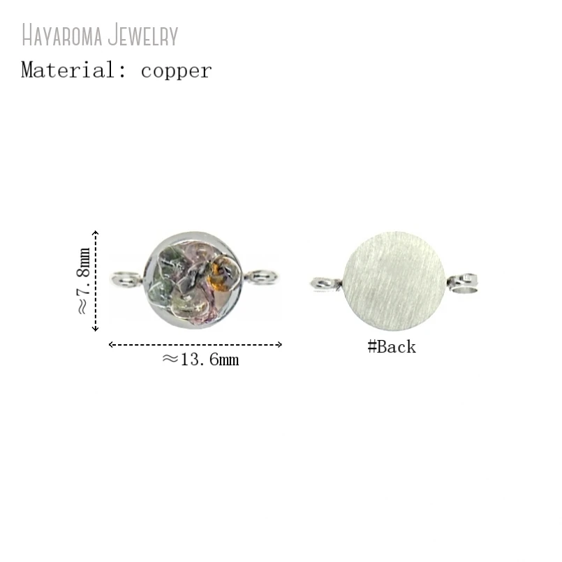 5Pcs Wholesale Metal Semi-precious Stone Tourmaline Silver Plated Round Coin Shape Circle Copper Connector
5Pcs Wholesale Metal Semi-precious Stone Tourmaline Silver Plated Round Coin Shape Circle Copper Connector