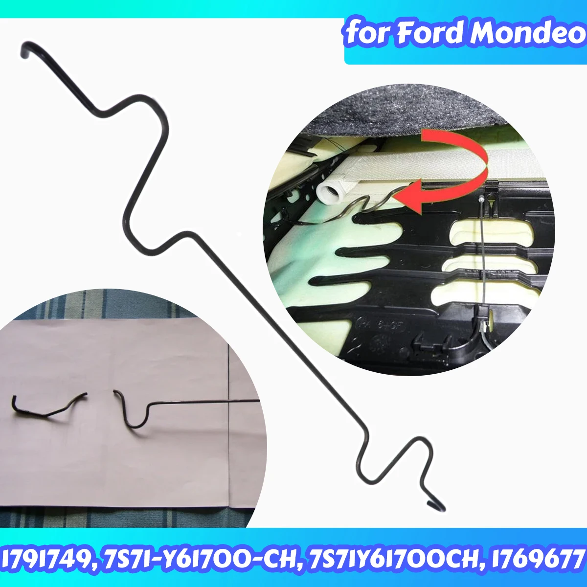 38.7cm Front Seat Back Lumbar Support Spring Wire Repair Kit for Ford Mondeo MK4 2007-2013 Backrest Cable Part Car Chair 1791749
38.7cm Front Seat Back Lumbar Support Spring Wire Repair Kit for Ford Mondeo MK4 2007-2013 Backrest Cable Part Car Chair 1791749