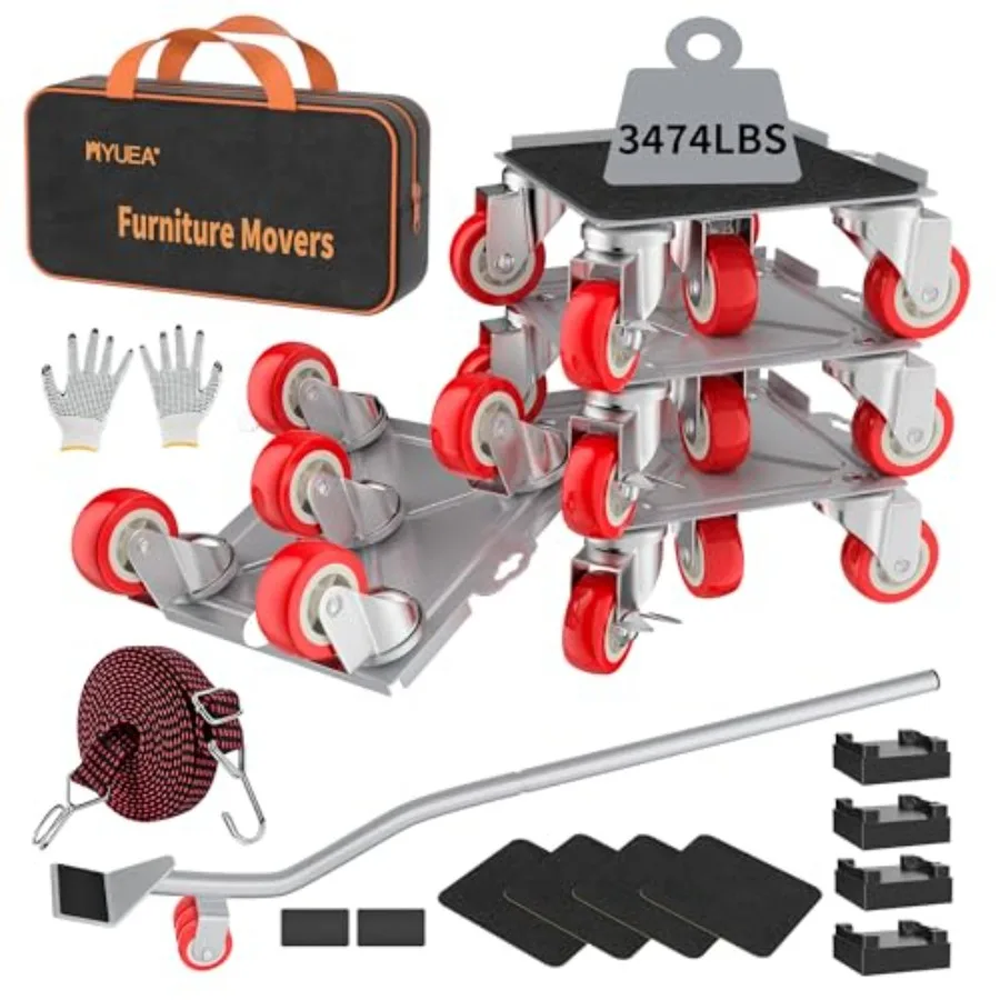 Furniture DollyFurniture Movers with 5 Wheels Carbon Steel Panel Heavy Duty Dolly Maximum Load 3474 LBS Furniture Lifter with 5
Furniture DollyFurniture Movers with 5 Wheels Carbon Steel Panel Heavy Duty Dolly Maximum Load 3474 LBS Furniture Lifter with 5