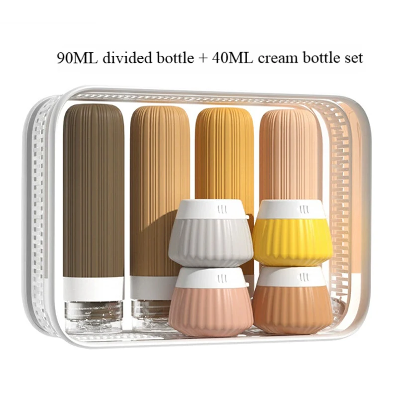 8-in-1 Silicone Travel Kit, Leak-Proof Multi-Color Bottles for Shampoo & Lotion, Portable Foldable Design
8-in-1 Silicone Travel Kit, Leak-Proof Multi-Color Bottles for Shampoo & Lotion, Portable Foldable Design