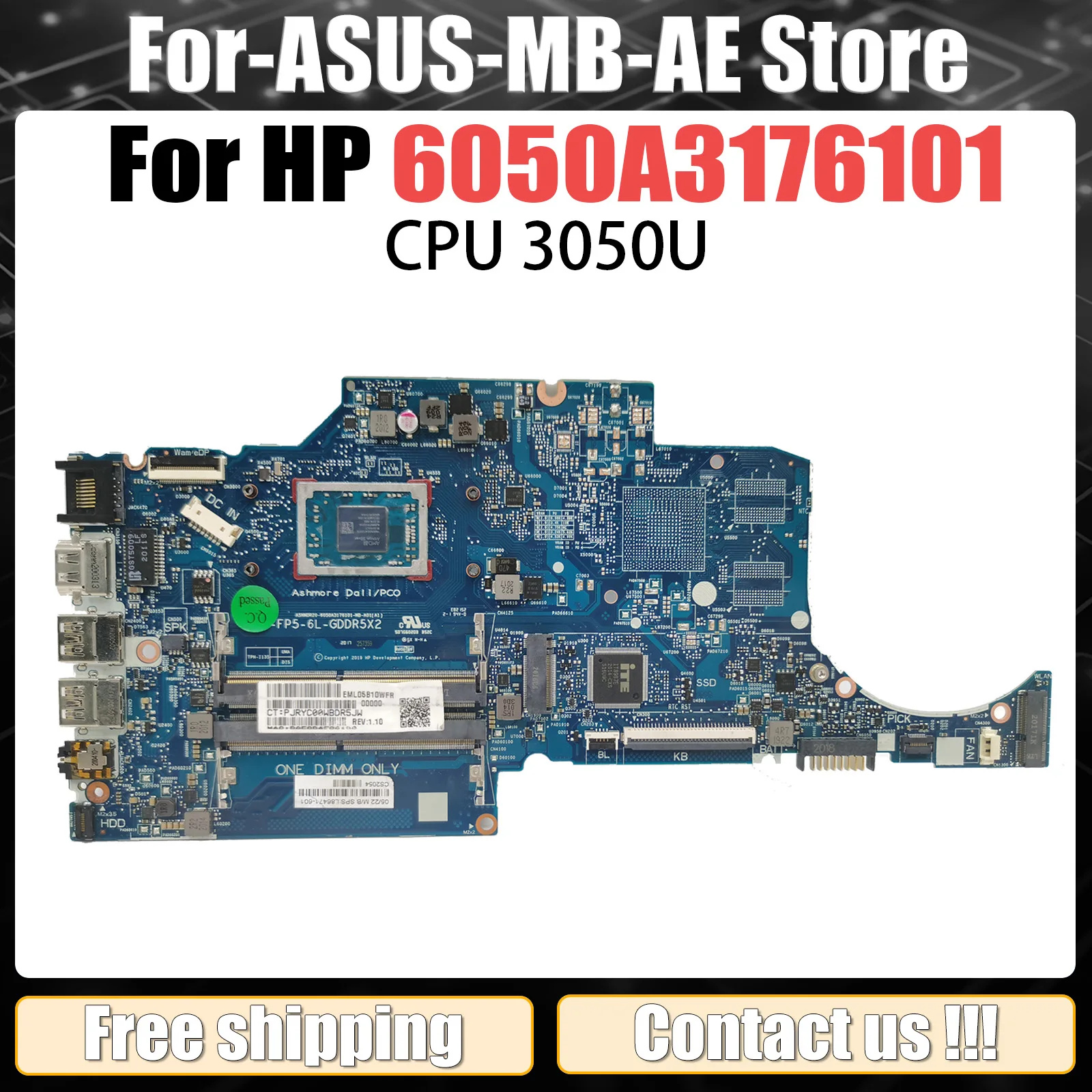 Материнская плата для ноутбука HP ProBook x360 11 G6 6050A3113201 M03744-001 UMA i3-10110Y 4 ГБ ThinkPad T480s протестирована нормально
Материнская плата для ноутбука HP ProBook x360 11 G6 6050A3113201 M03744-001 UMA i3-10110Y 4 ГБ ThinkPad T480s протестирована нормально
