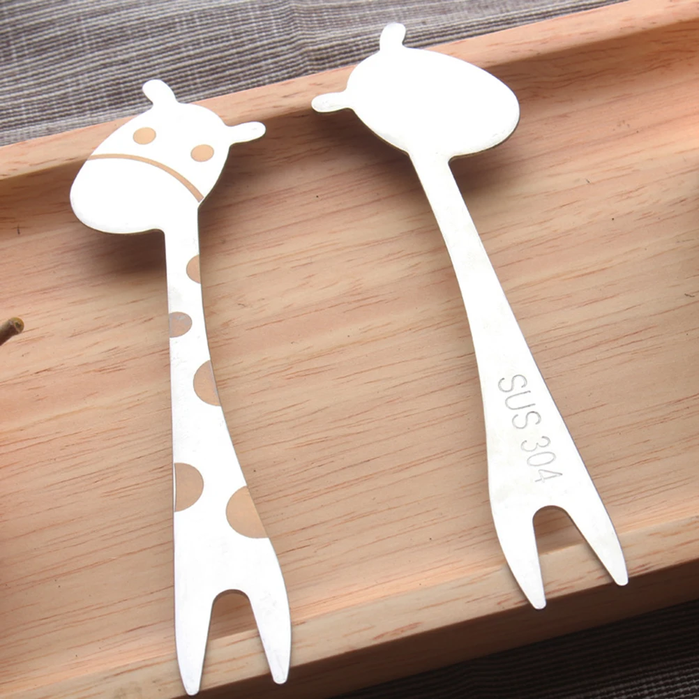 4pcs Children'S Party Fruit Fork Cartoon Giraffe Design Stainless Steel Anti-Slip Fruit Forks For Kids Dessert Cake Pastry Salad
4pcs Children'S Party Fruit Fork Cartoon Giraffe Design Stainless Steel Anti-Slip Fruit Forks For Kids Dessert Cake Pastry Salad