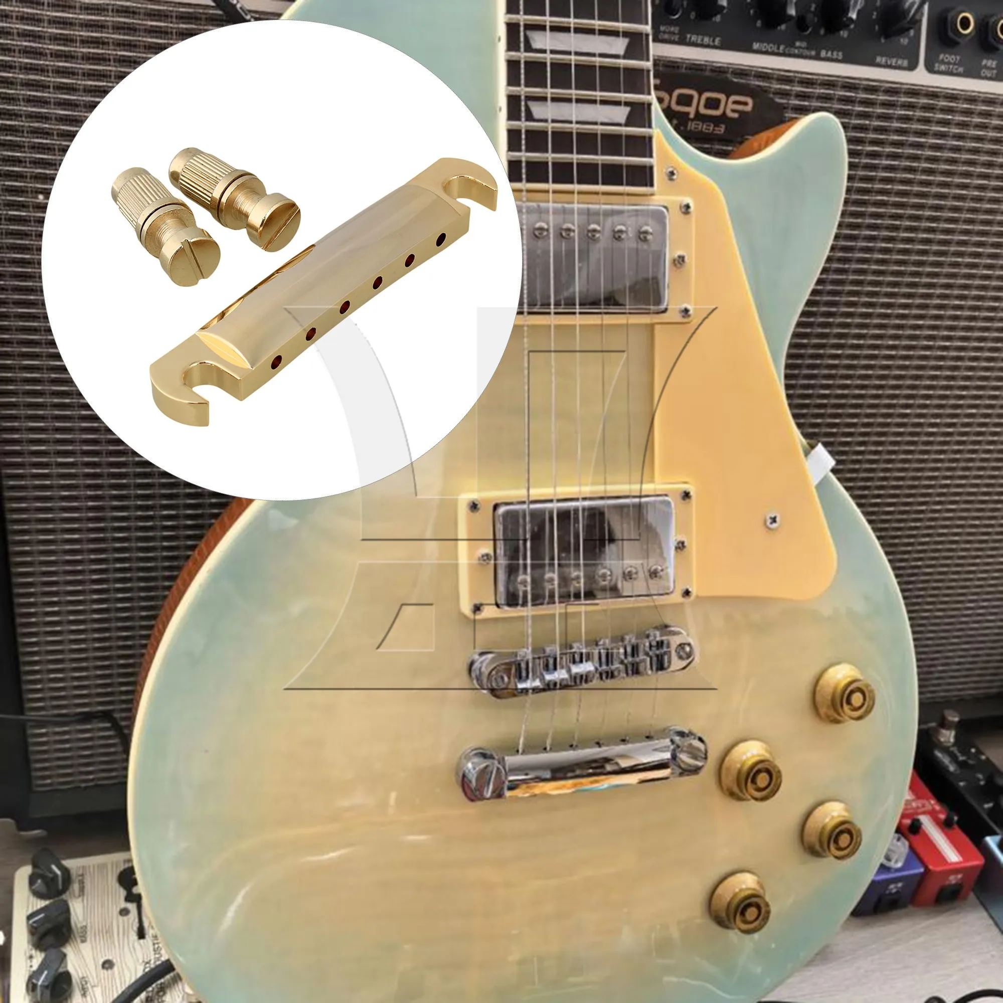 Yibuy 5 шт. BQLZR Gold Stop Bar Tune-O-Matic: струнодержатель и анкеры для электрогитары
Yibuy 5 шт. BQLZR Gold Stop Bar Tune-O-Matic: струнодержатель и анкеры для электрогитары