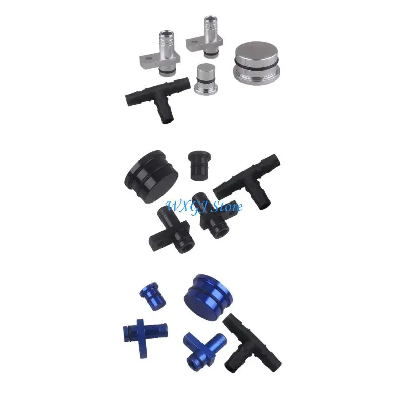 37JE Aluminum PCV Reroute Fittings With Reroute Resonator Plug for 6 6L
37JE Aluminum PCV Reroute Fittings With Reroute Resonator Plug for 6 6L