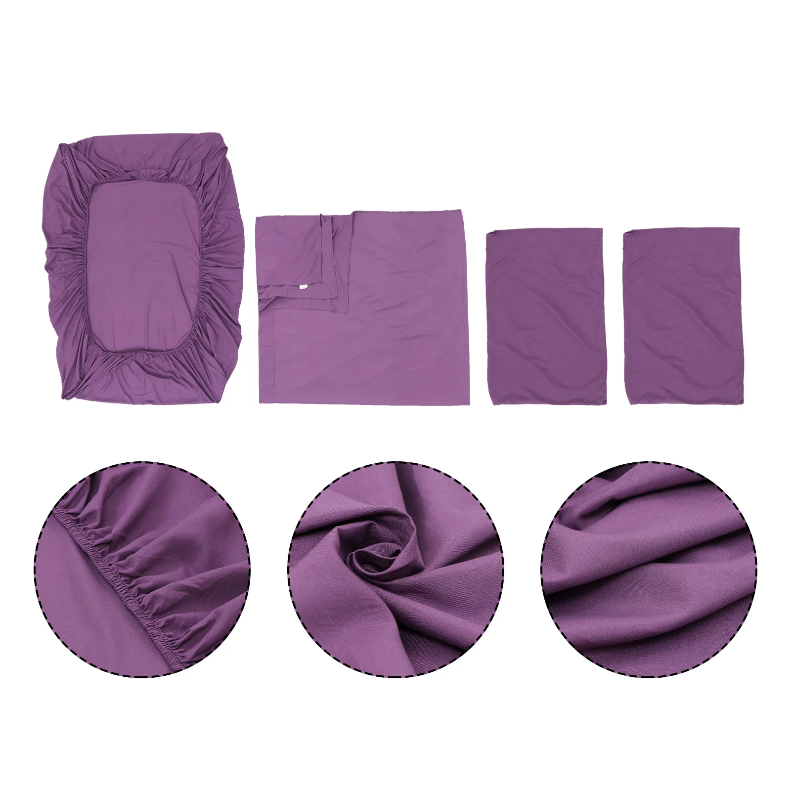 4Pcs Solid Color Bedding Set Lightweight Softer Chemical Fiber Bed Sheets Suitable All-Season Use Fitted Sheet Pillow Shams
4Pcs Solid Color Bedding Set Lightweight Softer Chemical Fiber Bed Sheets Suitable All-Season Use Fitted Sheet Pillow Shams