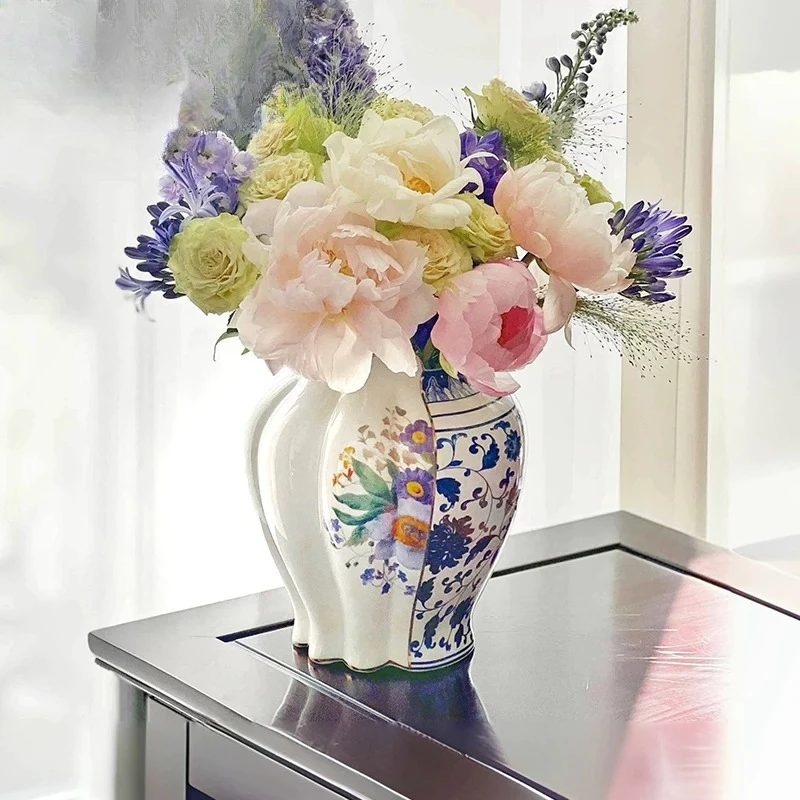 Vase Chinese and Western high-end home emotional stability ornament flower arrangement ceramic housewarming gift
Vase Chinese and Western high-end home emotional stability ornament flower arrangement ceramic housewarming gift