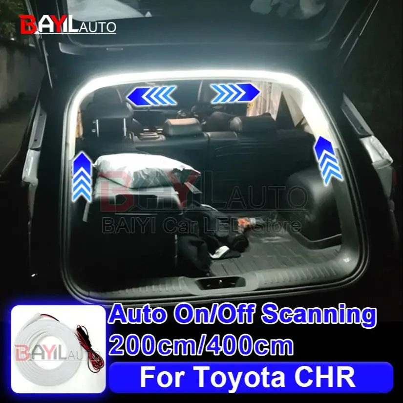 Для Toyota CHR багажник автомобиля динамическая струящаяся световая полоса автоматическое включение/выключение сканирующая лампа гибкая светодиодная скрытая установка 400 см/200 см
Для Toyota CHR багажник автомобиля динамическая струящаяся световая полоса автоматическое включение/выключение сканирующая лампа гибкая светодиодная скрытая установка 400 см/200 см
