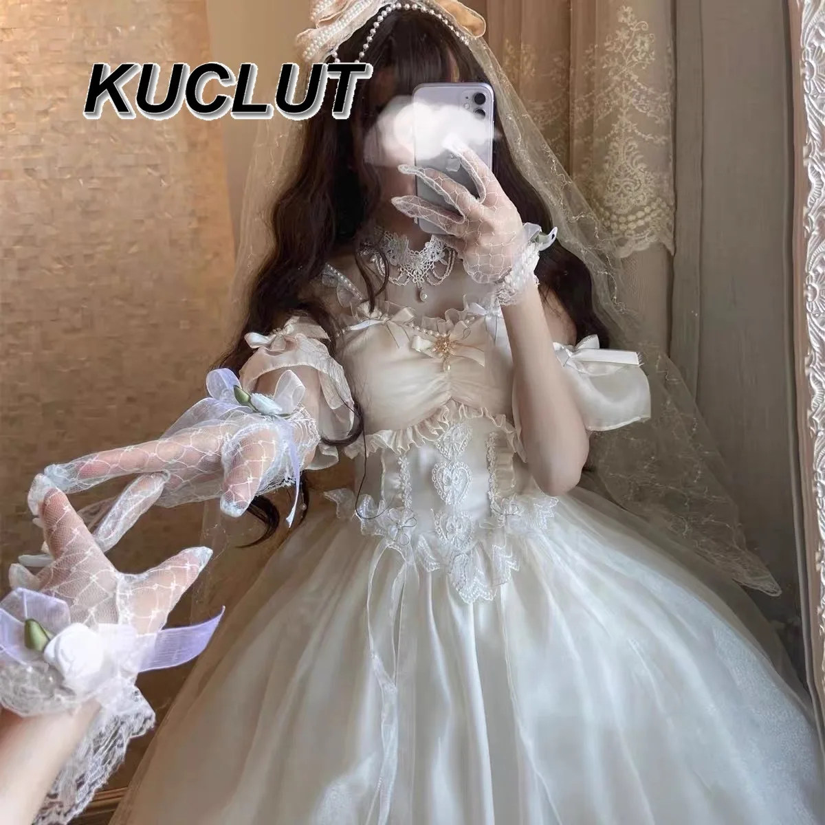 Wedding Lolita Style Princess JSK Suspender Dresses for Women Spring Summer Sweet and Cute Fashion Elegant Spaghetti Strap Dress
Wedding Lolita Style Princess JSK Suspender Dresses for Women Spring Summer Sweet and Cute Fashion Elegant Spaghetti Strap Dress