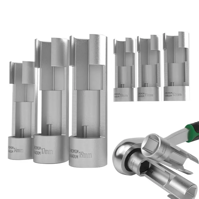 Flare Nut Socket 10-19 Mm Flare Nut Socket With Storage Box 6 Pieces Avoid Wire Nut Socket Oil Pipe Disconnect Tool Set For
Flare Nut Socket 10-19 Mm Flare Nut Socket With Storage Box 6 Pieces Avoid Wire Nut Socket Oil Pipe Disconnect Tool Set For