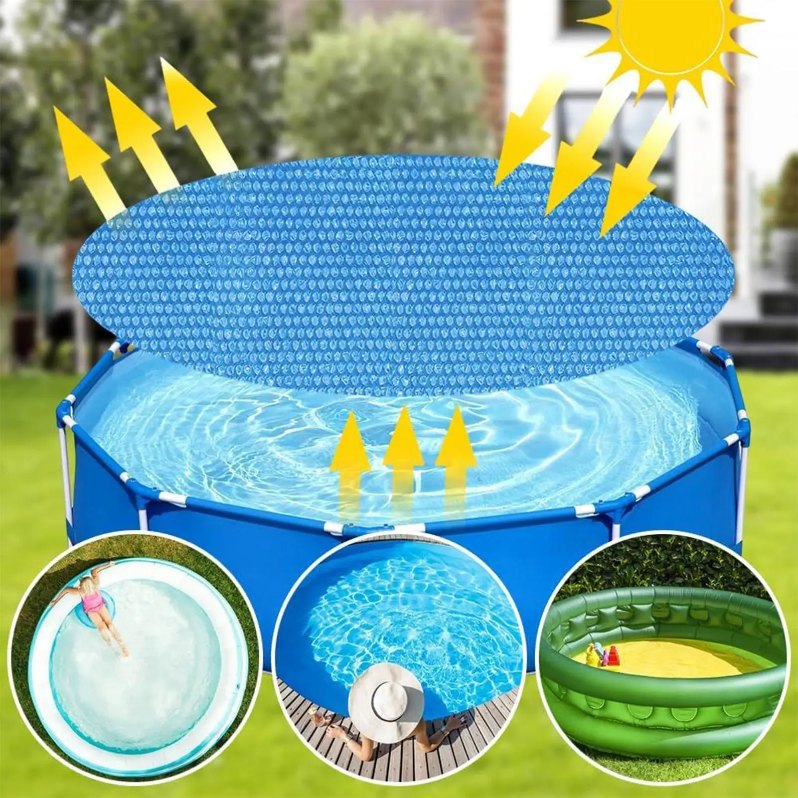 Solar pool cover Solar Pool Blanket swimming pool solar waterproof cloth swimming pool cover insulation film Pool Accessory
Solar pool cover Solar Pool Blanket swimming pool solar waterproof cloth swimming pool cover insulation film Pool Accessory
