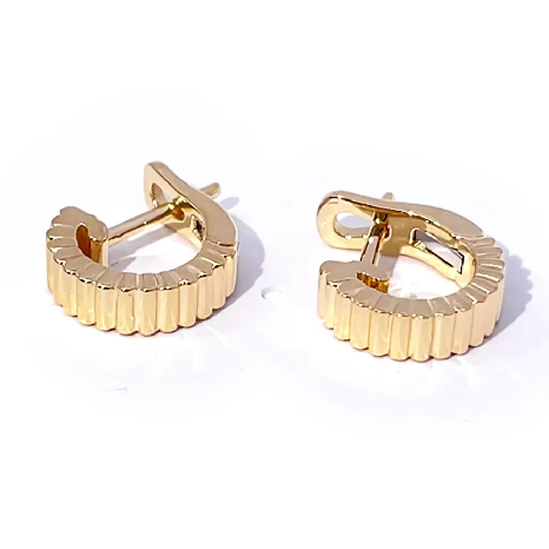 Tianyu Gems 18K Yellow Gold Earrings Wedding Women 3mm Width Real Solid Gold Clip Earrings for Bridal Female Custom Fine Jewelry
Tianyu Gems 18K Yellow Gold Earrings Wedding Women 3mm Width Real Solid Gold Clip Earrings for Bridal Female Custom Fine Jewelry