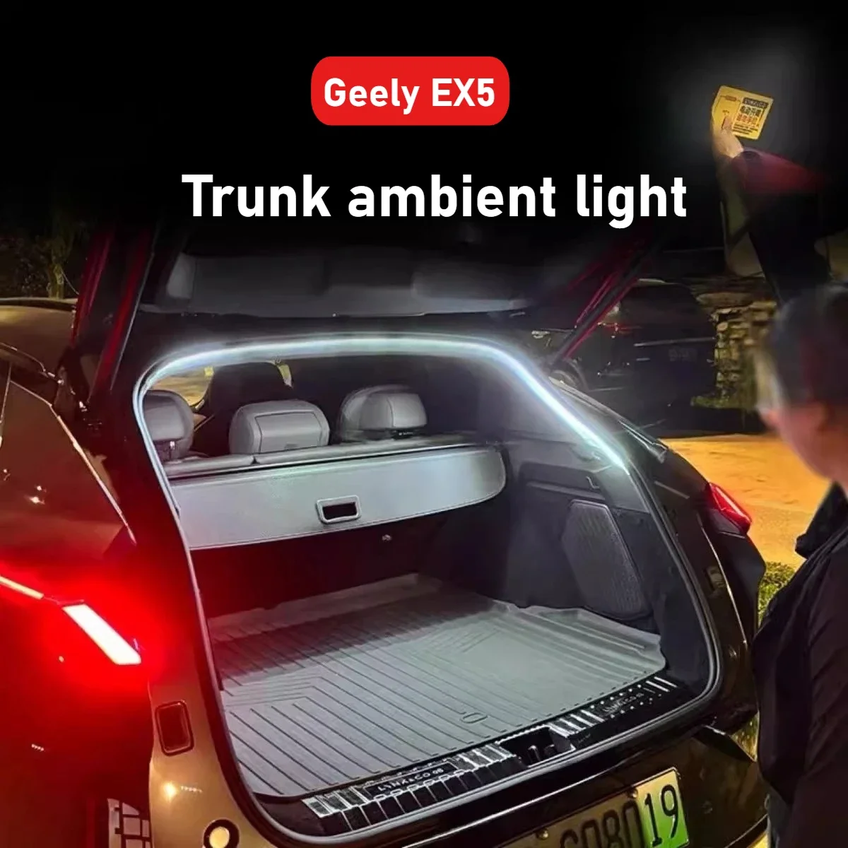 For Geely EX5 Trunk Ambient Light Strip Warm LED Hidden Install Non-Destructive Decorative Interior Lighting Accessories
For Geely EX5 Trunk Ambient Light Strip Warm LED Hidden Install Non-Destructive Decorative Interior Lighting Accessories