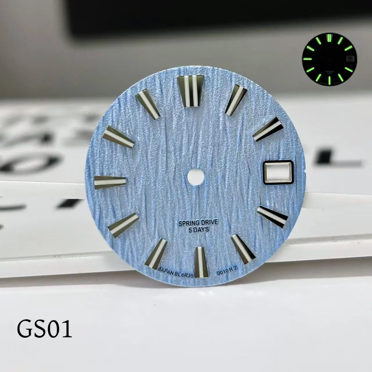 28.5mm GS new wave pattern dial birch forest pattern, suitable for NH DAIL 35 movement SLGH005G dial watch accessory tool
28.5mm GS new wave pattern dial birch forest pattern, suitable for NH DAIL 35 movement SLGH005G dial watch accessory tool