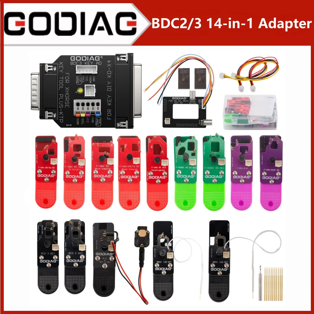GODIAG BCP U Key BDC2 BDC3 14-in-1 Adapter Kit for 5C/5D Encrypted Key Programming & Matching Works with XHORSE/AUTEL Tablets
GODIAG BCP U Key BDC2 BDC3 14-in-1 Adapter Kit for 5C/5D Encrypted Key Programming & Matching Works with XHORSE/AUTEL Tablets