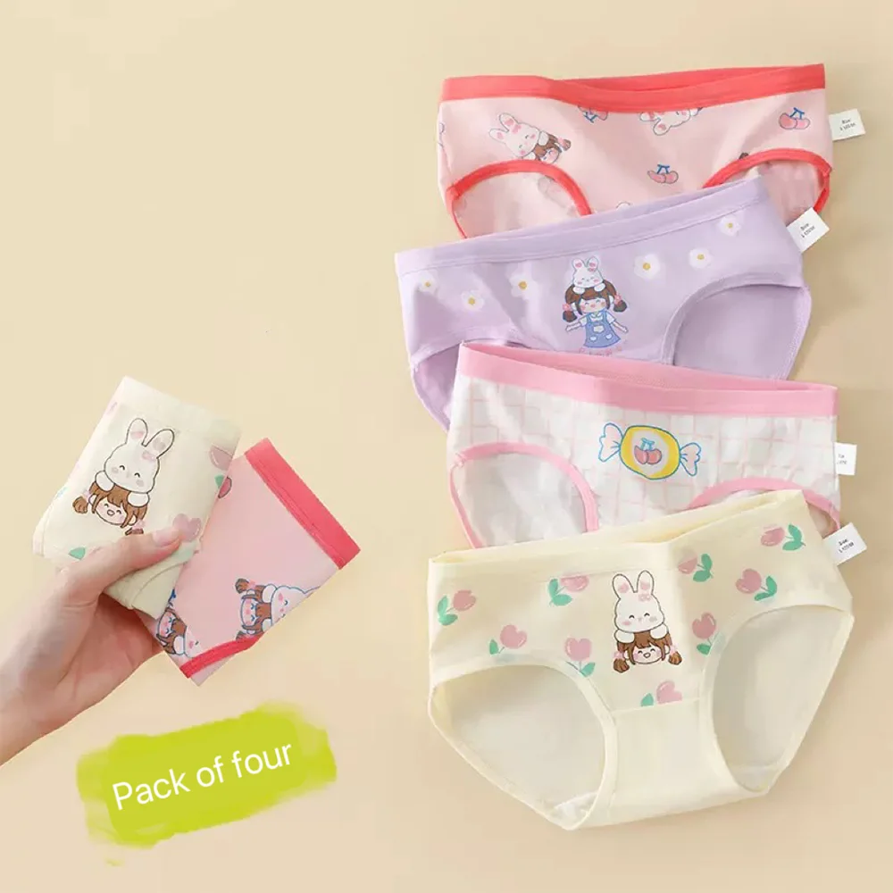 4PCS Cotton Children Underwear Cartoon Girls Cute Rabbit Printing Panties Soft Kids Triangle Panty Breathable Girl Daily Briefs
4PCS Cotton Children Underwear Cartoon Girls Cute Rabbit Printing Panties Soft Kids Triangle Panty Breathable Girl Daily Briefs